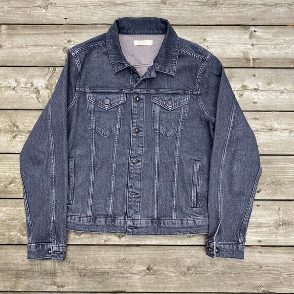 Allsaints Sheba Denim Jacket Large Gray - Picture 6 of 10